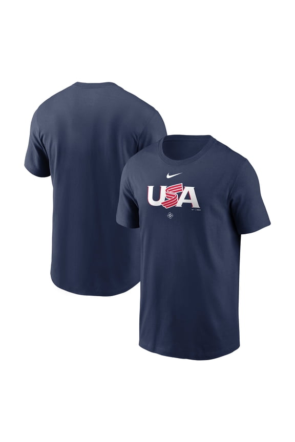 Men's Nike Navy USA Baseball World Baseball Classic Wordmark T-Shirt