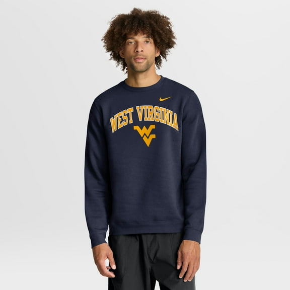 Men's Nike Navy West Virginia Mountaineers Arch Pullover Sweatshirt