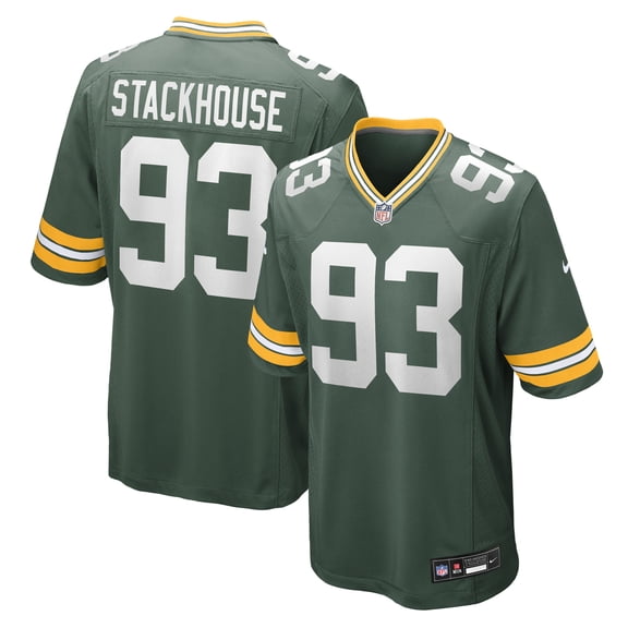 Men's Nike Nazir Stackhouse  Green Green Bay Packers Team Game Jersey