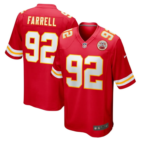 Men's Nike Neil Farrell Jr. Red Kansas City Chiefs Team Game Jersey
