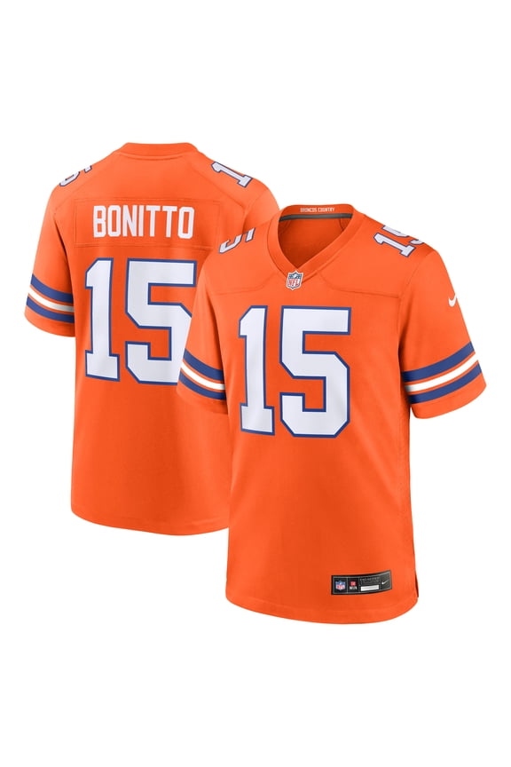 Men's Nike Nik Bonitto Orange Denver Broncos Alternate 2 Mile High Collection 1977 Throwback Game Jersey