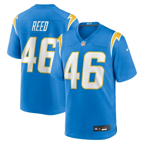 Men's Nike Nikko Reed  Powder Blue Los Angeles Chargers Team Game Jersey
