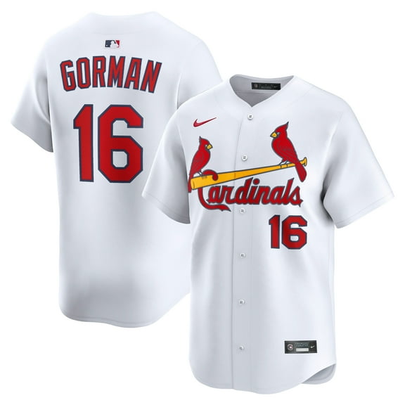 Men's Nike Nolan Gorman White St. Louis Cardinals Home Limited Player Jersey