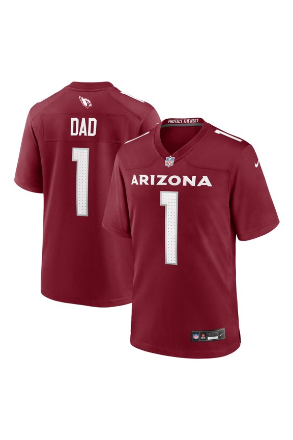 Men's Nike Number 1 Dad Cardinal Arizona Cardinals Game Jersey