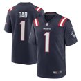 thumbnail image 1 of Men's Nike Number 1 Dad Navy New England Patriots Game Jersey, 1 of 6