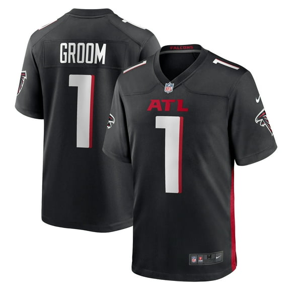 Men's Nike Number 1 Groom Black Atlanta Falcons Game Jersey