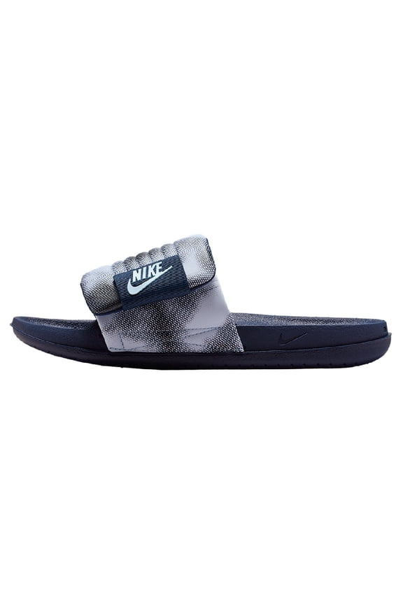 Men's Nike Offcourt Adjust Slide Black/Aluminum-Midnight Navy (HV5891 001) - 12