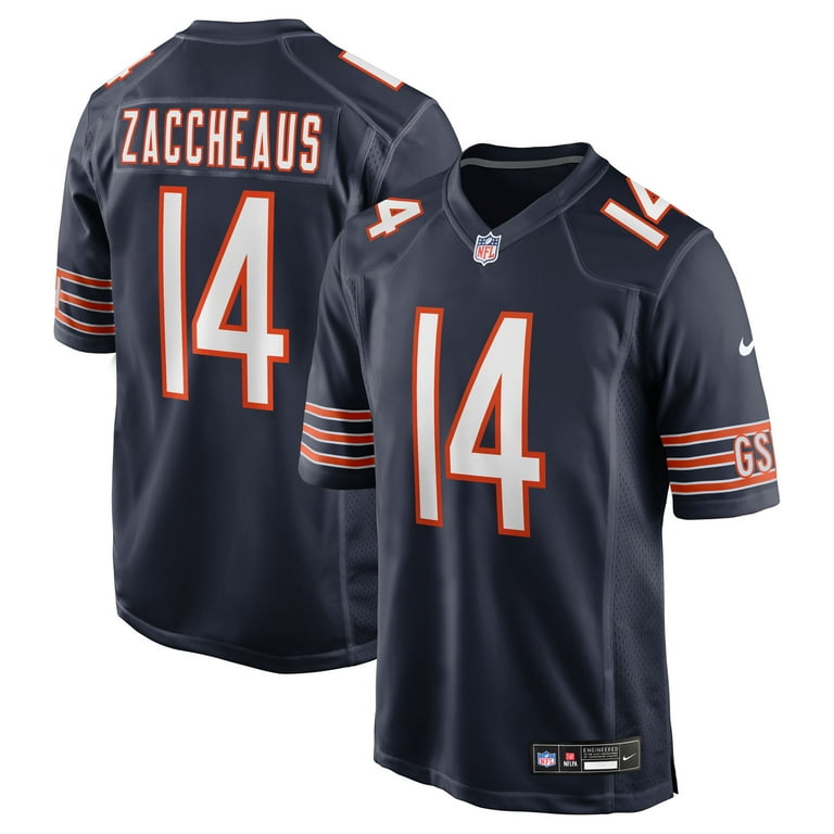 Men's Nike Olamide Zaccheaus Navy Chicago Bears Team Game Jersey