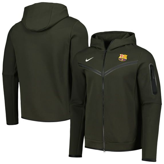 Men's Nike Olive Barcelona Tech Fleece Full-Zip Hoodie Jacket