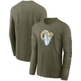 thumbnail image 1 of Men's Nike Olive Los Angeles Rams Salute To Service Long Sleeve T-Shirt, 1 of 3