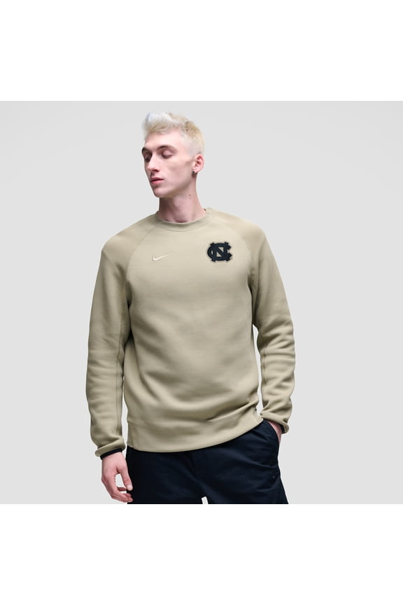 Men's Nike Olive North Carolina Tar Heels Tech Fleece Raglan Sweatshirt