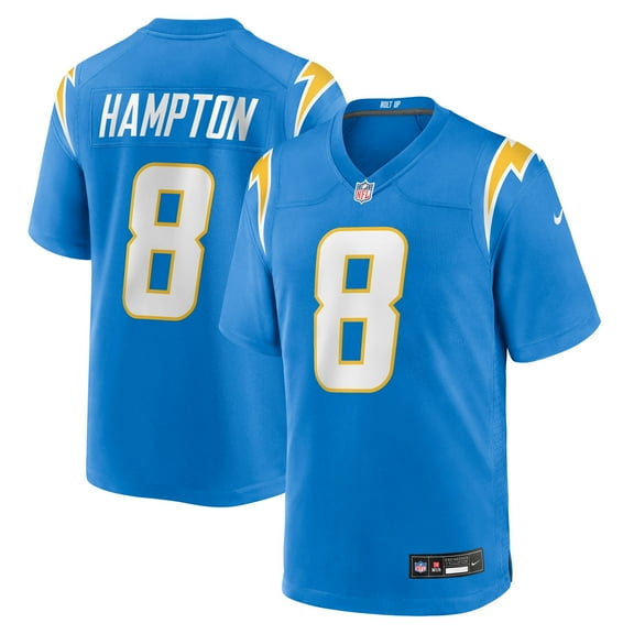 Men's Nike Omarion Hampton  Powder Blue Los Angeles Chargers Team Game Jersey