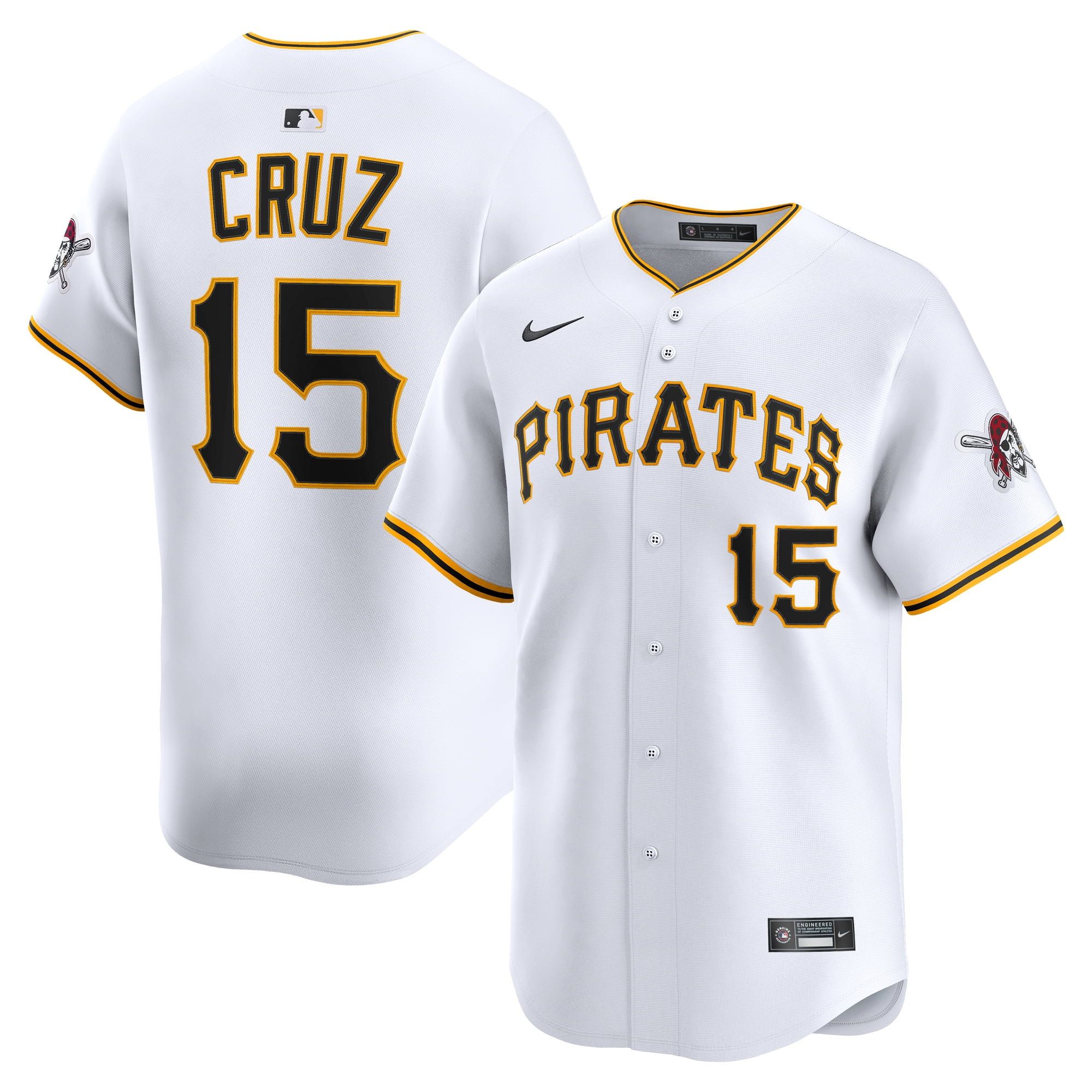 Men's Nike Oneil Cruz White Pittsburgh Pirates Home Limited Player