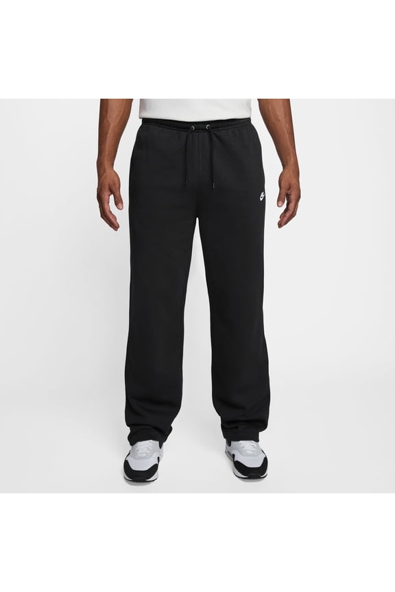 Club Men's Open-Hem Fleece Pants, Black , XX-Large