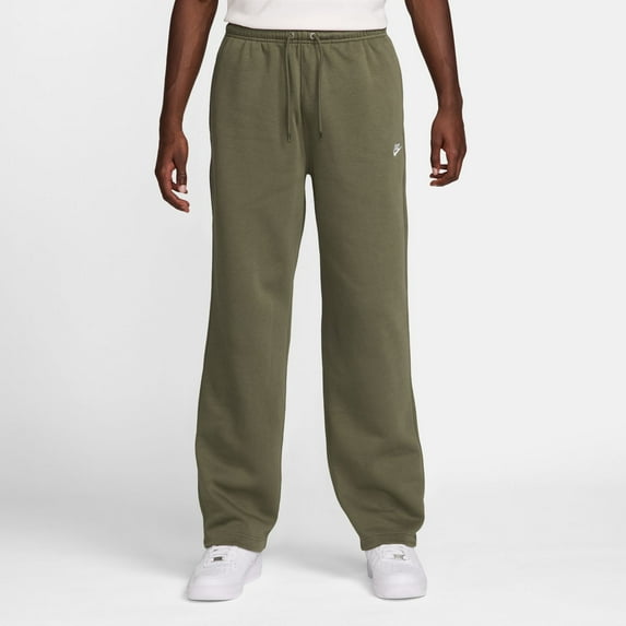 Men's Nike Open-Hem Fleece Pants Color: Medium Olive Size: XL
