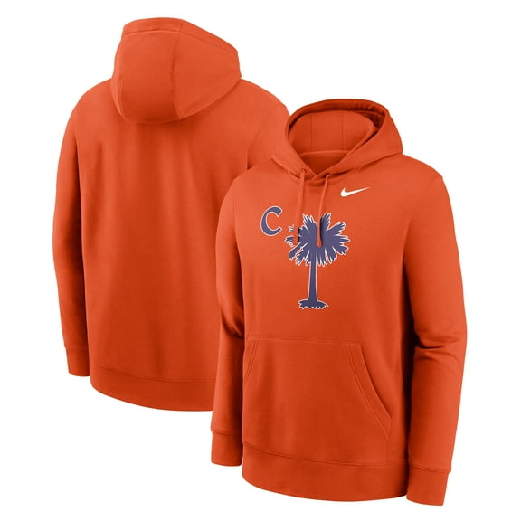 Men's Nike Orange Clemson Tigers Palmetto C Club Fleece Pullover Hoodie