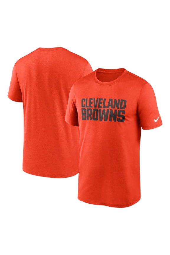 Men's Nike Orange Cleveland Browns Legend Wordmark Performance T-Shirt