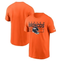 Men's Nike Orange Denver Broncos Primetime Helmet Essential T-Shirt