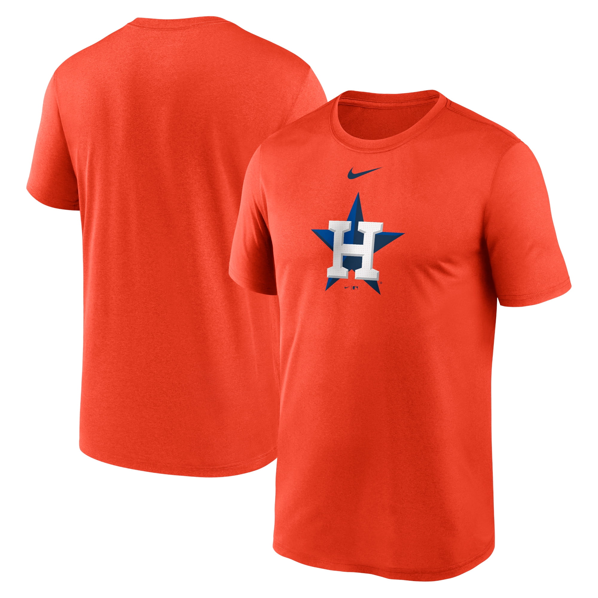 Men s Nike Orange Houston Astros Legend Fuse Large Logo Performance T Shirt Walmart