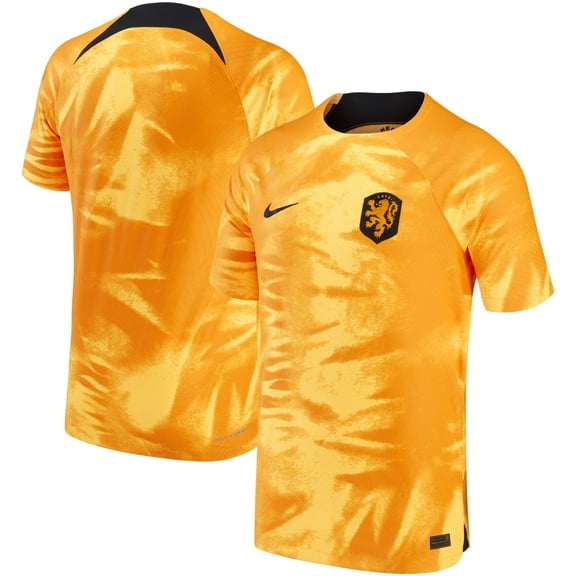 Men's Nike Orange Netherlands National Team 2022/23 Home Vapor Match Authentic Blank Jersey