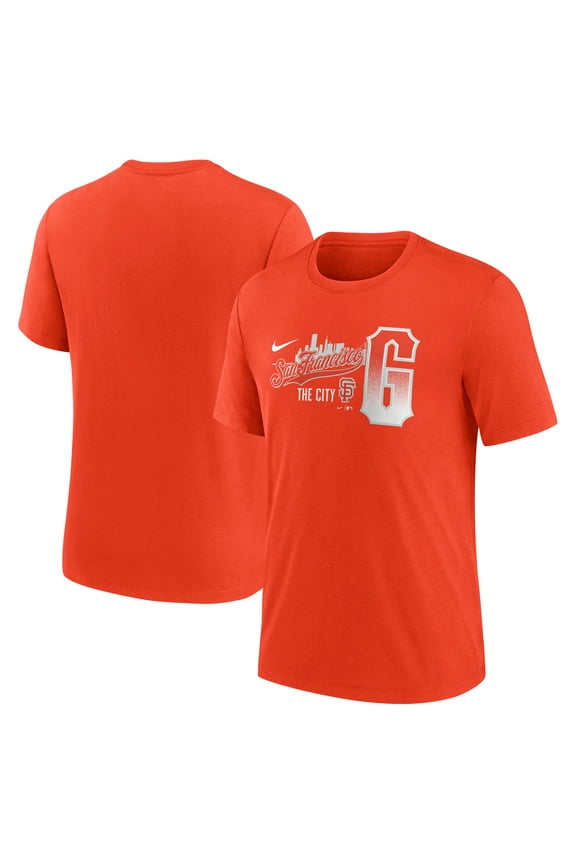 Men's Nike Orange San Francisco Giants City Connect Tri-Blend T-Shirt