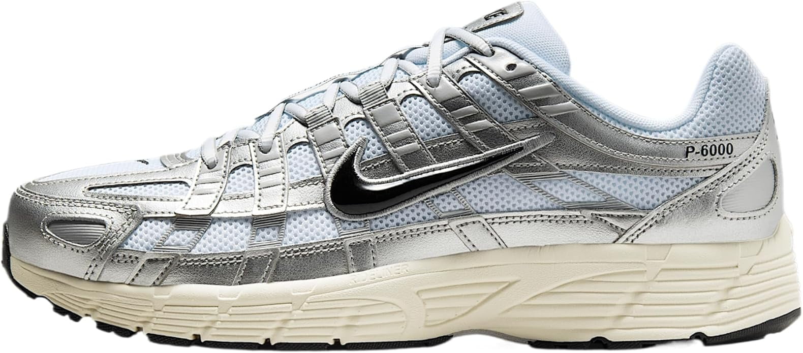 【Nike】P-6000\t★CD6404-105★White llic Silver Men's Nike P-6000 White/Black-Metallic Silver (CD6404 105