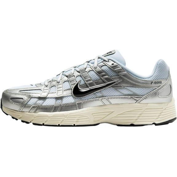Men's Nike P-6000 White/Black-Metallic Silver (CD6404 105) - 8