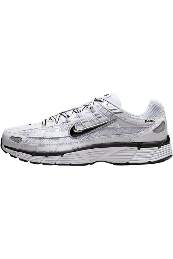 Men's Nike P-6000 White/Black-Metallic Silver (CD6404 107) - 8