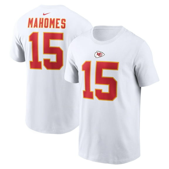 Men's Nike Patrick Mahomes  White Kansas City Chiefs  Player Name & Number T-Shirt