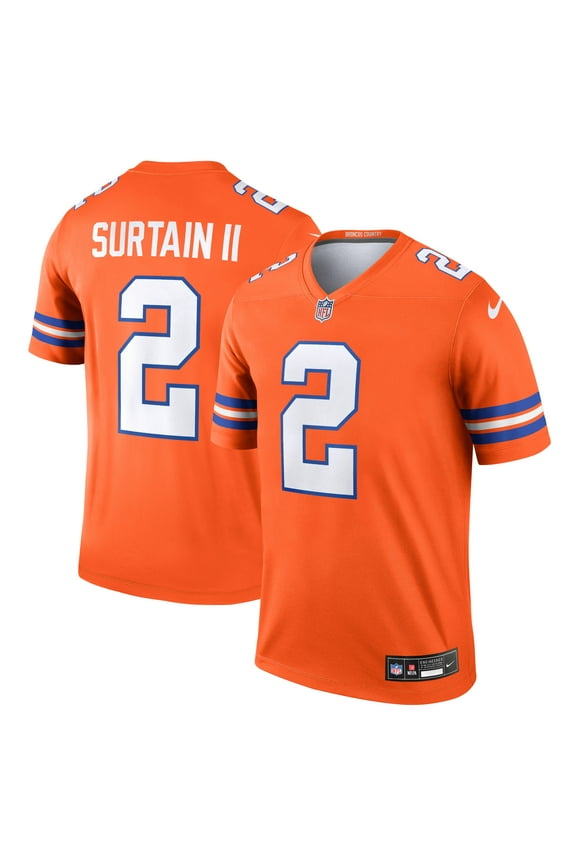 Men's Nike Patrick Surtain II Orange Denver Broncos Legend Player Performance Top