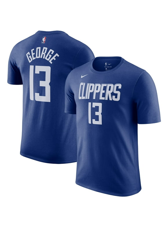 Men's Nike Paul George Royal LA Clippers Name & Number T-Shirt