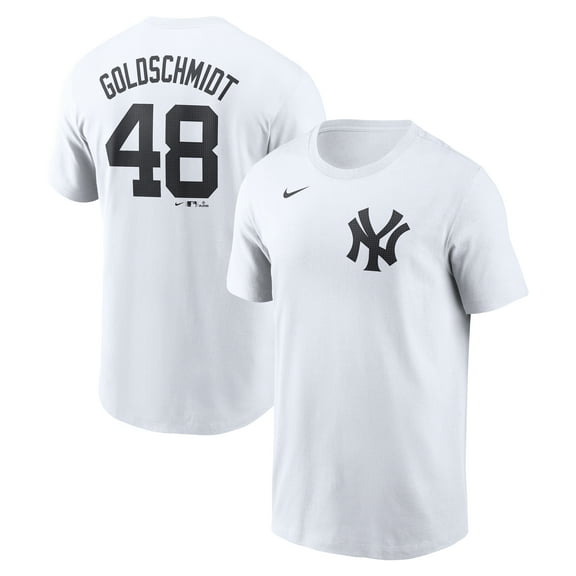 Men's Nike Paul Goldschmidt White New York Yankees Fuse Name & Number T-Shirt