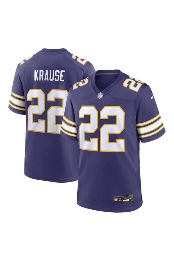 Men's Nike Paul Krause Purple Minnesota Vikings Retired Player Alternate Game Jersey