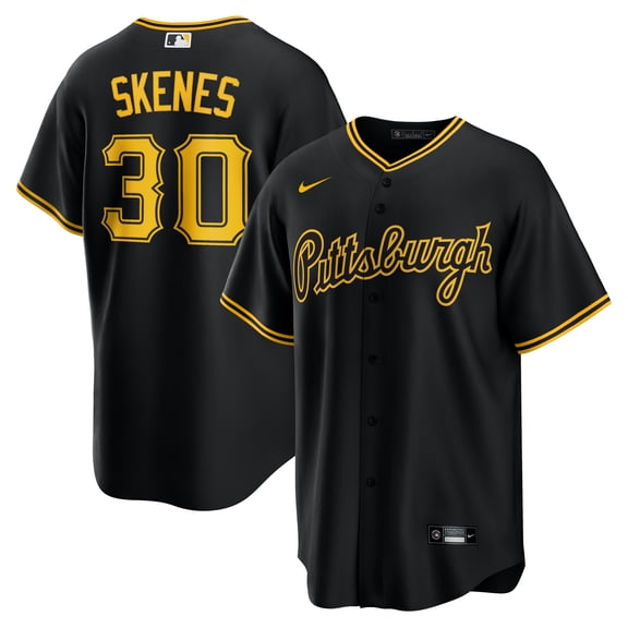 Men's Nike Paul Skenes Black Pittsburgh Pirates Alternate 2 Replica Jersey