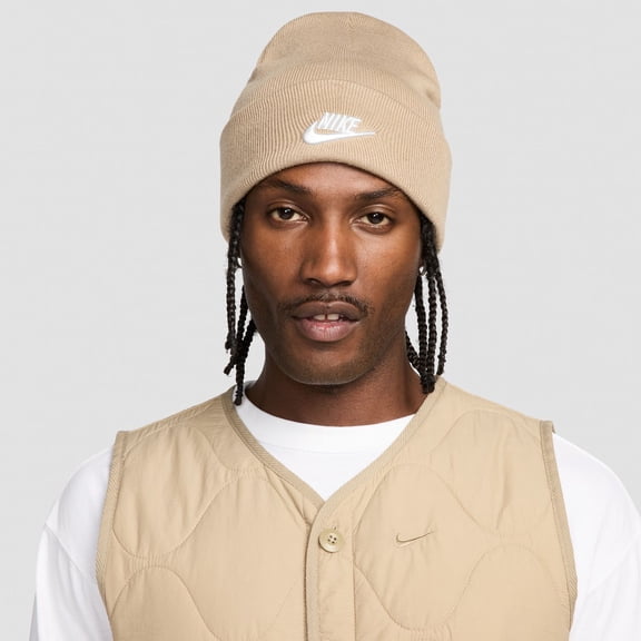 Men's Nike Peak Futura Beanie Color: Khaki Size: N/A