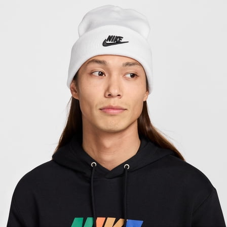 Men's Nike Peak Futura Beanie Color: White Size: N/A
