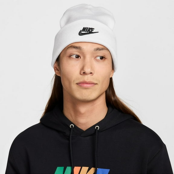 Men's Nike Peak Futura Beanie Color: White Size: N/A