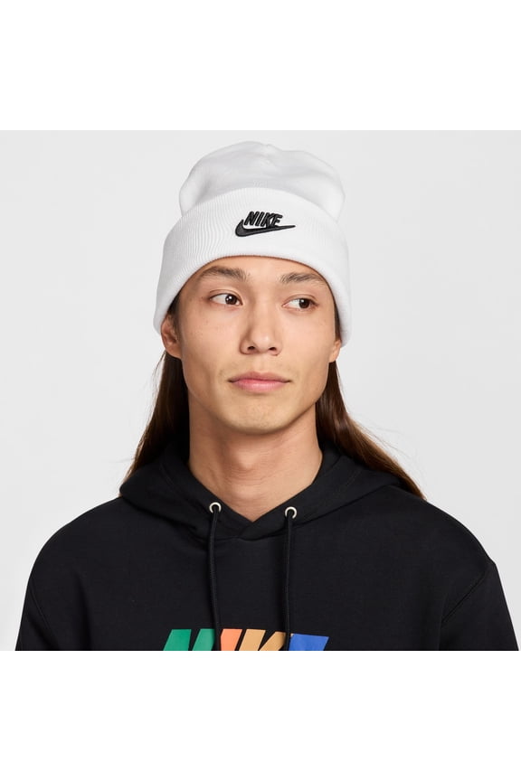 Men's Nike Peak Futura Beanie Color: White Size: N/A