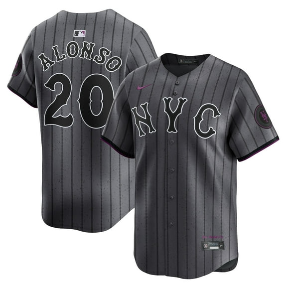 Men's Nike Pete Alonso Graphite New York Mets 2024 City Connect Limited Player Jersey