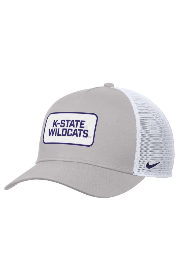 Men's Nike Pewter Kansas State Wildcats 2025 On-Field Rise Trucker Performance Adjustable Hat