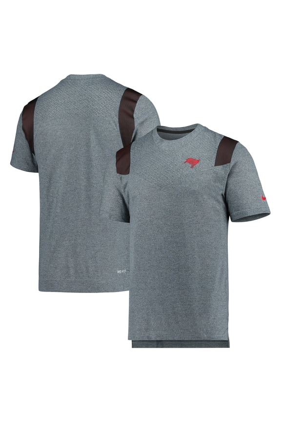 Men's Nike Pewter Tampa Bay Buccaneers Sideline Tonal Logo Performance Player T-Shirt
