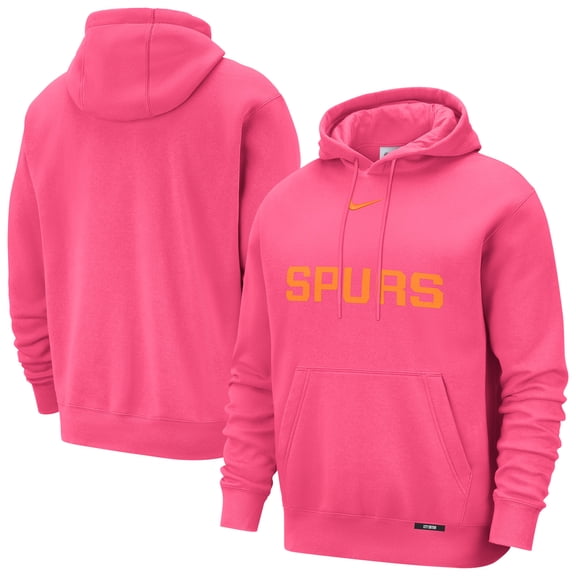 Men's Nike Pink San Antonio Spurs 2025/26 City Edition Essential Logo Remix Hoodie