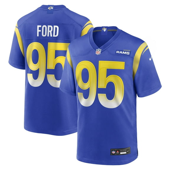 Men's Nike Poona Ford  Royal Los Angeles Rams Team Game Jersey
