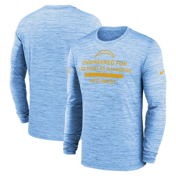 Men's Nike Powder Blue Los Angeles Chargers Sideline Velocity Performance Long Sleeve T-Shirt