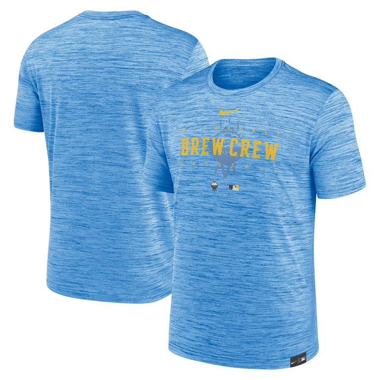 売れ筋商品|||ナイキ Tシャツ トップス レディース Men's Powder Blue Milwaukee Brewers City Connect Velocity Practice Performance T-shirt Powder Blue Men's Nike Powder Blue Milwaukee Brewers City Connect