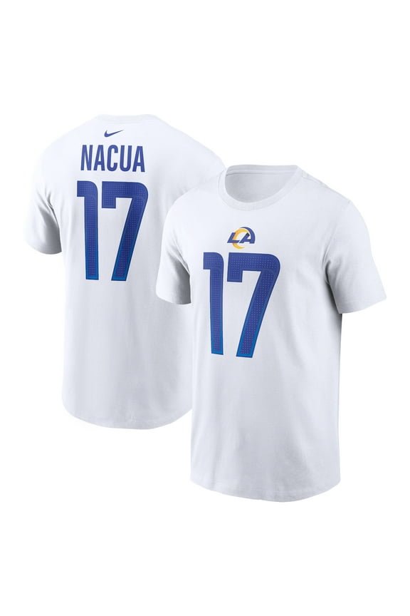 Men's Nike Puka Nacua White Los Angeles Rams Player Name & Number T-Shirt