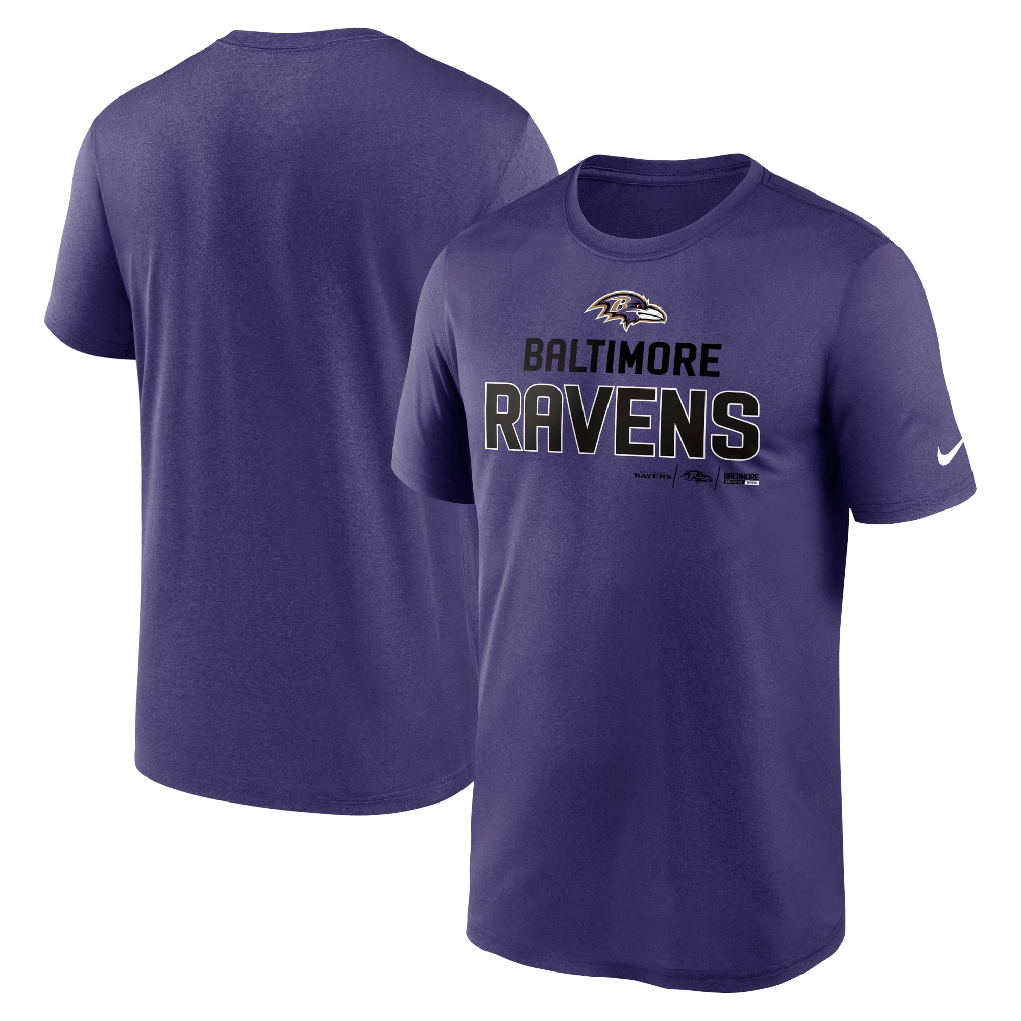 Men s Nike Purple Baltimore Ravens Legend Community Performance T Shirt Walmart