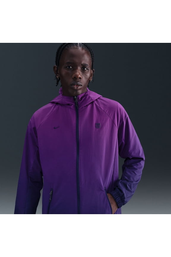 Men's Nike Purple Barcelona AWF Woven Full-Zip Jacket