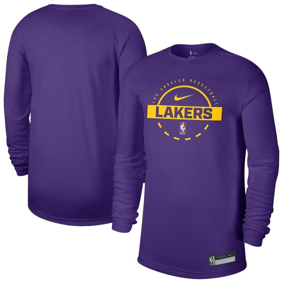 Men's Nike Purple Los Angeles Lakers 2025/26 On-Court Flare Dri-FIT Practice Long Sleeve Tri-Blend T-Shirt