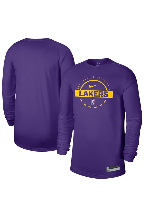 Men's Nike Purple Los Angeles Lakers 2025/26 On-Court Flare Dri-FIT Practice Long Sleeve Tri-Blend T-Shirt